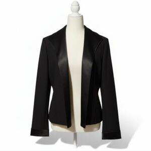 Vintage 90s Draper's & Damon's 16P Evening Party Date Jacket Black Satin